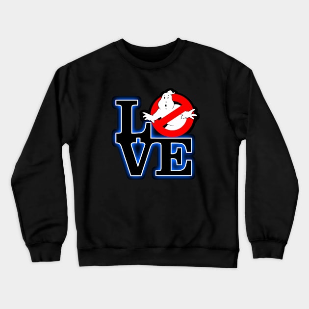 Love Park Ghostbusters Crewneck Sweatshirt by RobotGhost